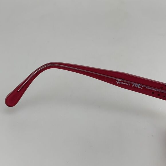 Francis Klein Sunglasses mod. DOREEN A29 Rhinestone Dark Red Made in France RARE main image 9